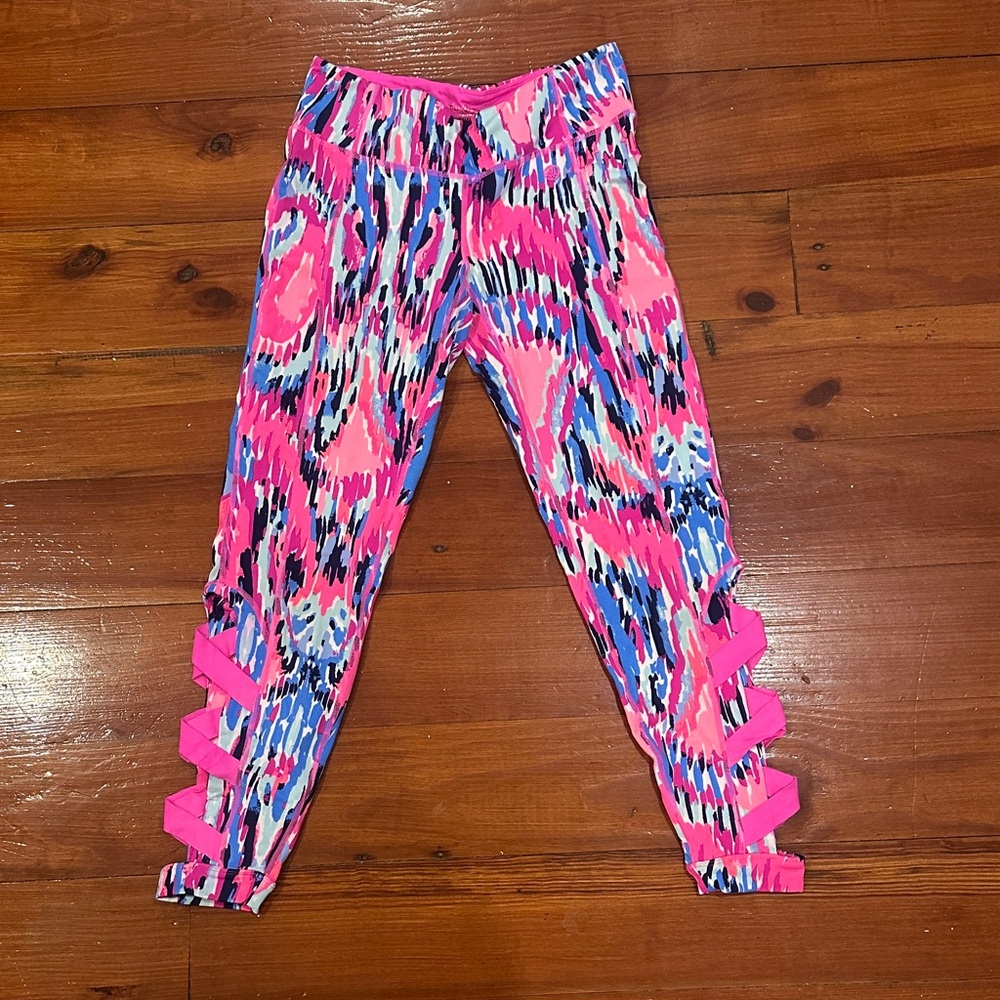 Lilly Pulitzer Vibrant Pink and Blue Leggings